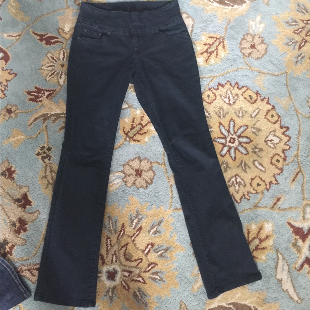 High rise boot leg jeans